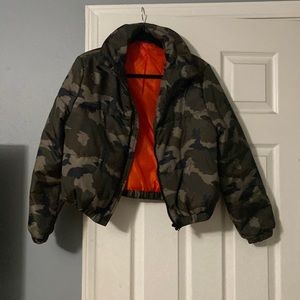 Camo puffer jacket